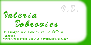 valeria dobrovics business card